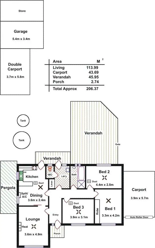 Floorplan of Homely house listing, 18 First Street, Nuriootpa SA 5355