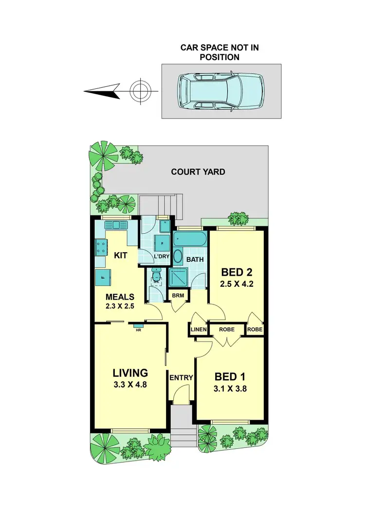 Floorplan of Homely villa listing, 2/7 Royal Ave, Essendon North VIC 3041
