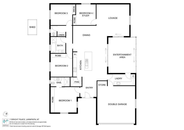 Floorplan of Homely house listing, 1 Wright Place, Larapinta NT 875
