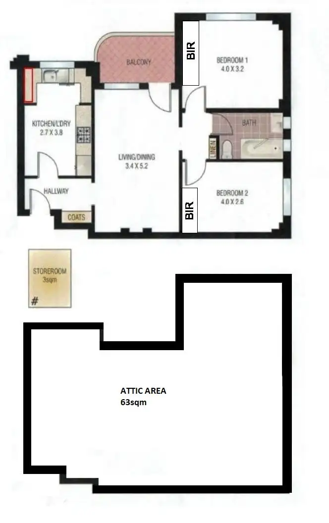 Floorplan of Homely apartment listing, 11/1 Manion Avenue, Rose Bay NSW 2029