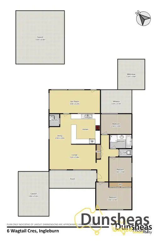 Floorplan of Homely house listing, 6 Wagtail Crescent, Ingleburn NSW 2565