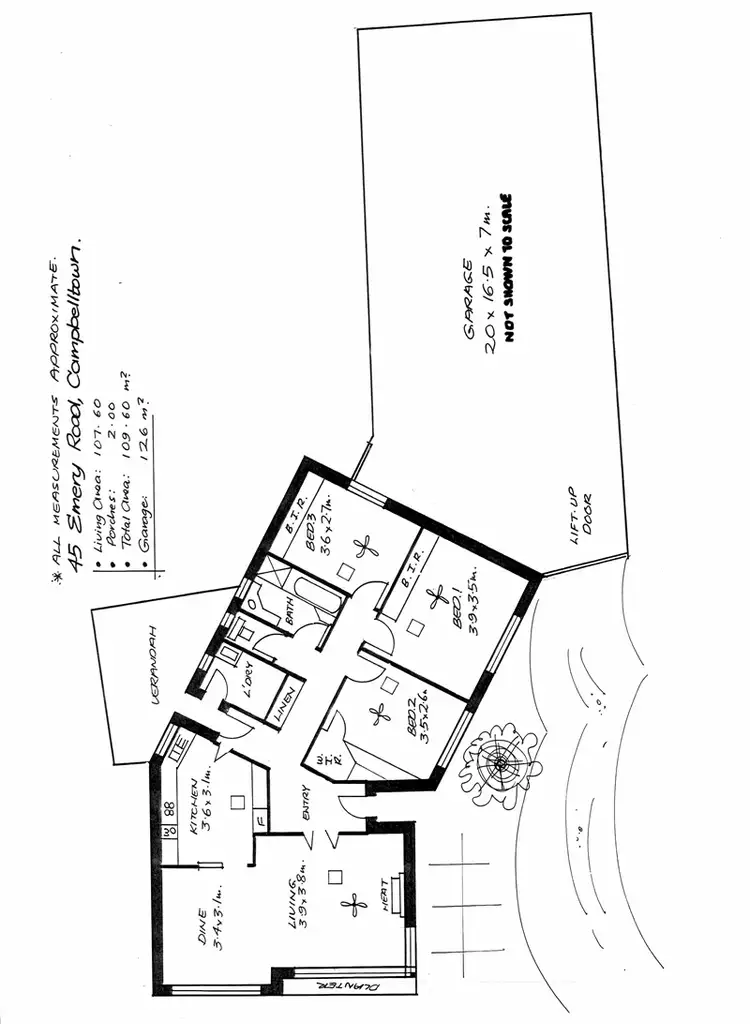 Floorplan of Homely house listing, 45 EMERY ROAD, Campbelltown SA 5074