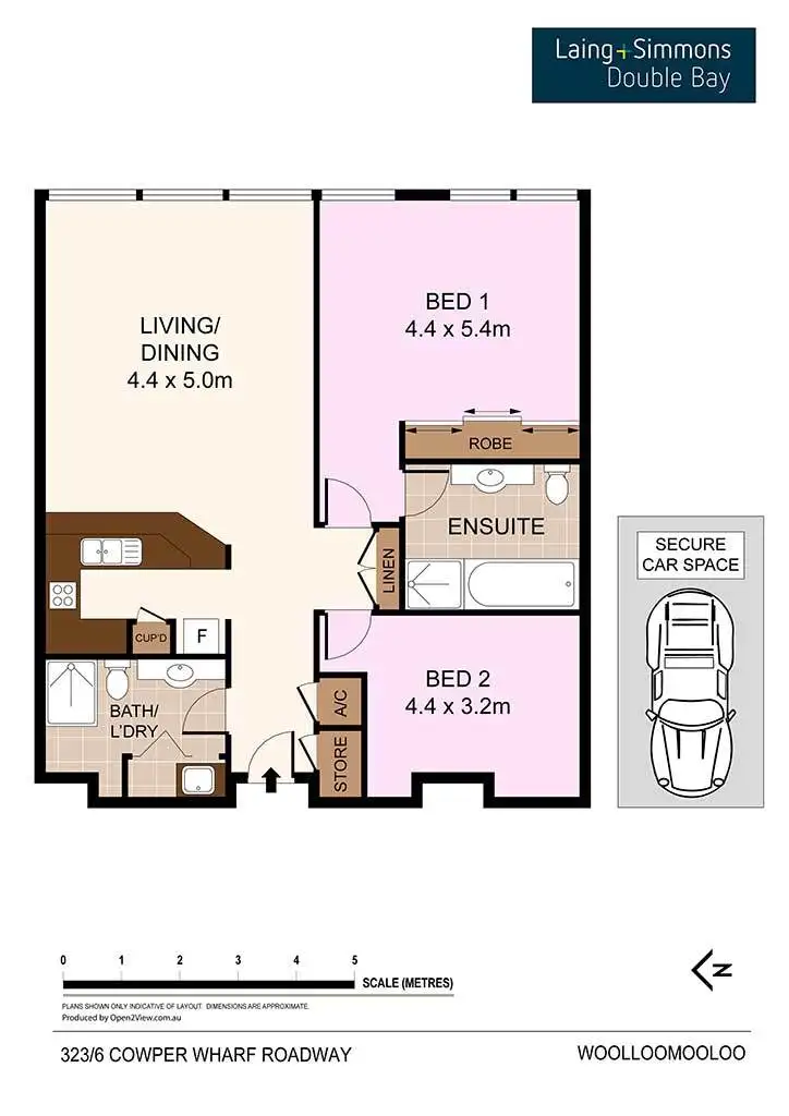 Floorplan of Homely apartment listing, 323/6 Cowper Wharf Road, Woolloomooloo NSW 2011