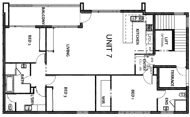 Floorplan of Homely apartment listing, 7/30 Stadium Drive, Floreat WA 6014