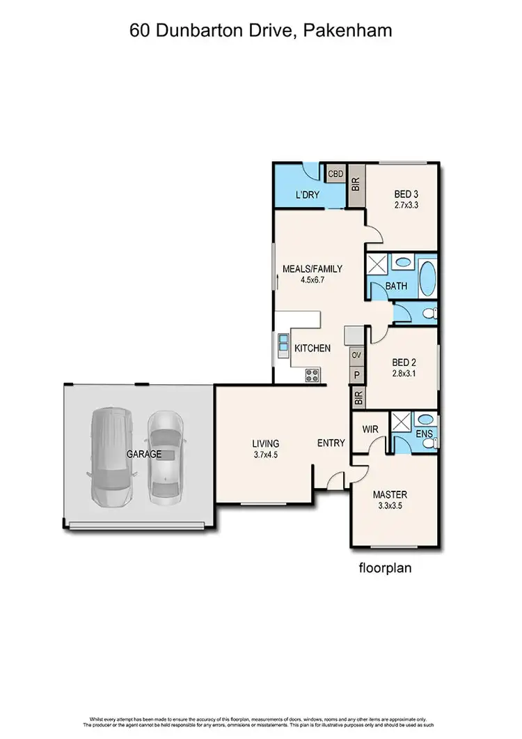 Floorplan of Homely house listing, 60 Dunbarton Drive, Pakenham VIC 3810