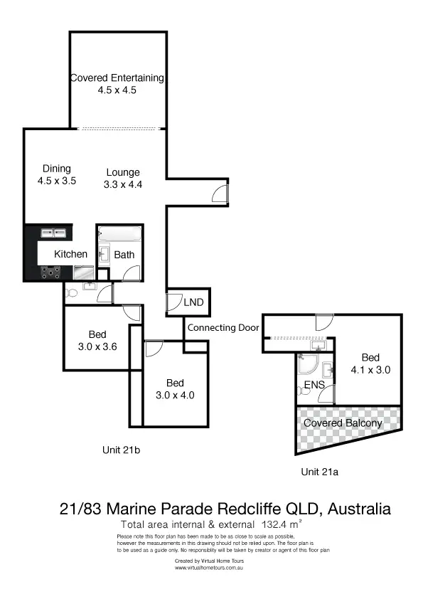 Floorplan of Homely unit listing, 21/83 Marine Parade, Redcliffe QLD 4020