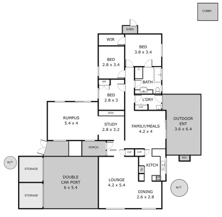 Floorplan of Homely house listing, 1 Parkes Court, Sunbury VIC 3429