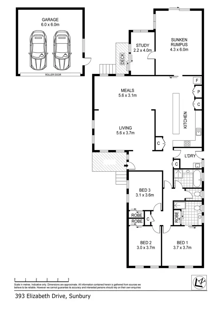 Floorplan of Homely house listing, 393 Elizabeth Drive, Sunbury VIC 3429