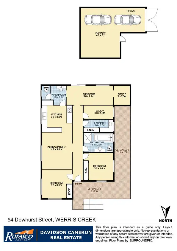 Floorplan of Homely house listing, 54 Dewhurst Street, Werris Creek NSW 2341