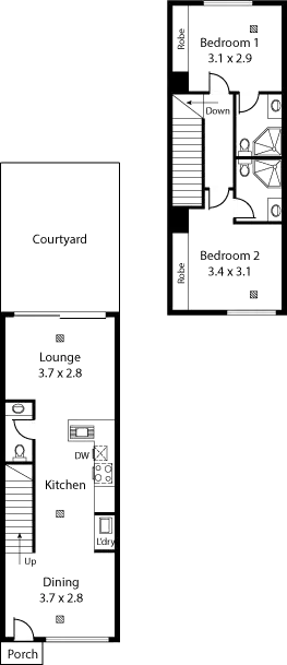 Floorplan of Homely townhouse listing, Address available on request