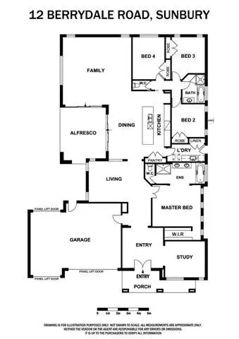 Floorplan of Homely house listing, 12 Berrydale Road, Sunbury VIC 3429