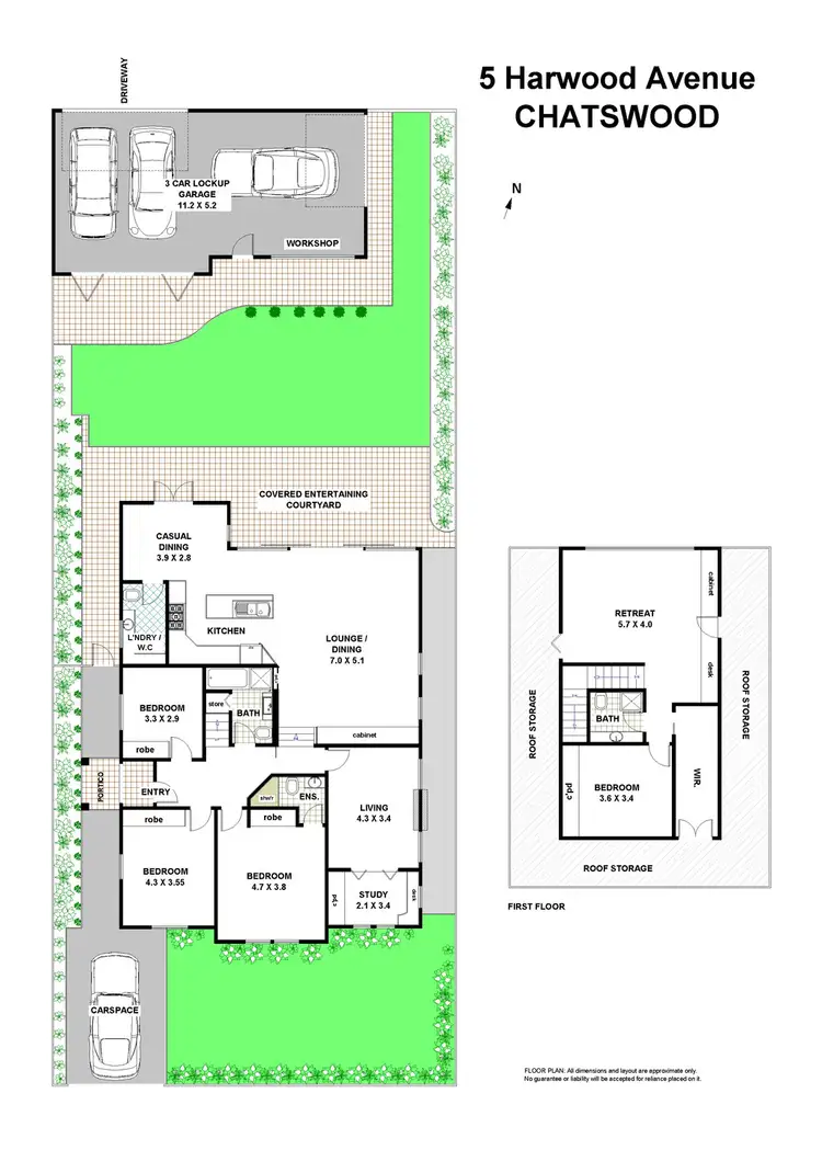 Floorplan of Homely house listing, 5 Harwood Avenue, Chatswood NSW 2067