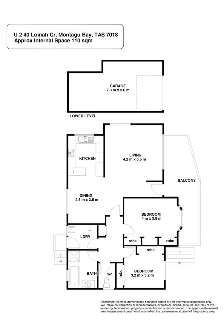 Floorplan of Homely house listing, 2/40 Loinah Crescent, Montagu Bay TAS 7018
