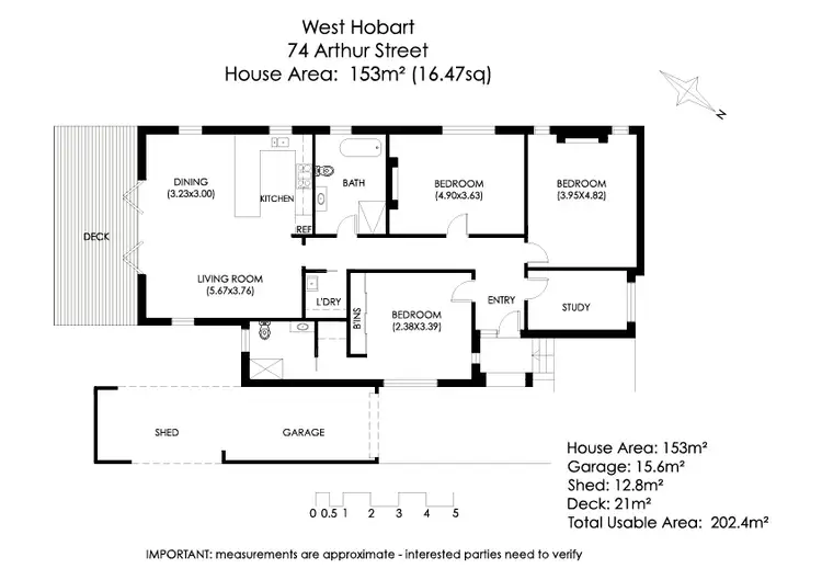 Floorplan of Homely house listing, 74 Arthur Street, West Hobart TAS 7000