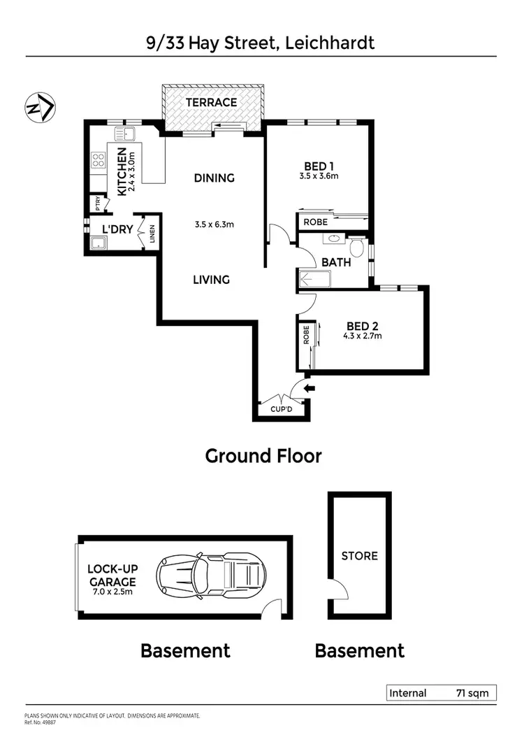 Floorplan of Homely unit listing, 9/33 Hay Street, Leichhardt NSW 2040