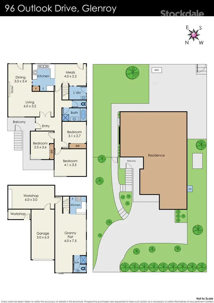 Floorplan of Homely house listing, 96 Outlook Drive, Glenroy VIC 3046
