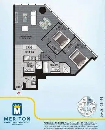 Floorplan of Homely apartment listing, 4804/43 Herschel Street, Brisbane City QLD 4000