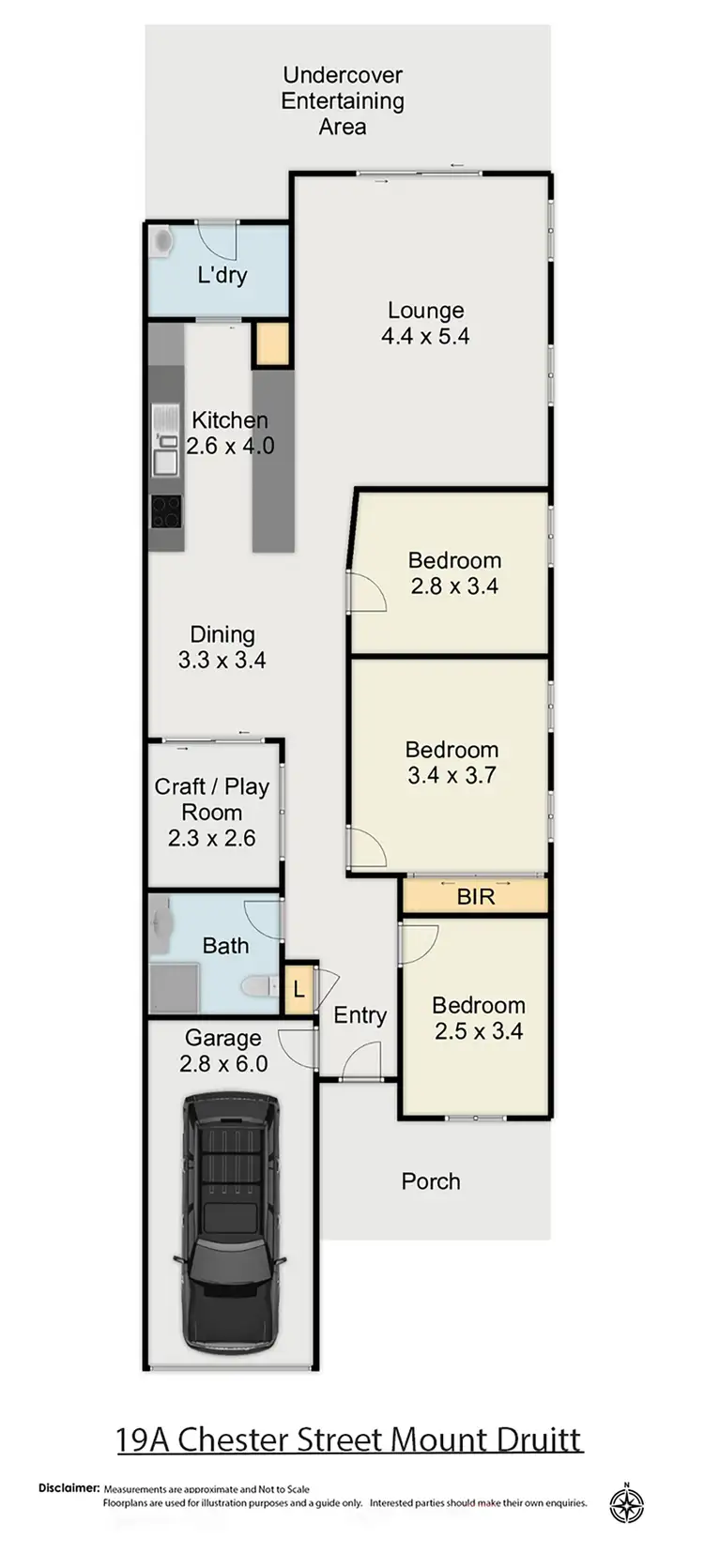Floorplan of Homely semi-detached listing, 19A Chester Street, Mount Druitt NSW 2770