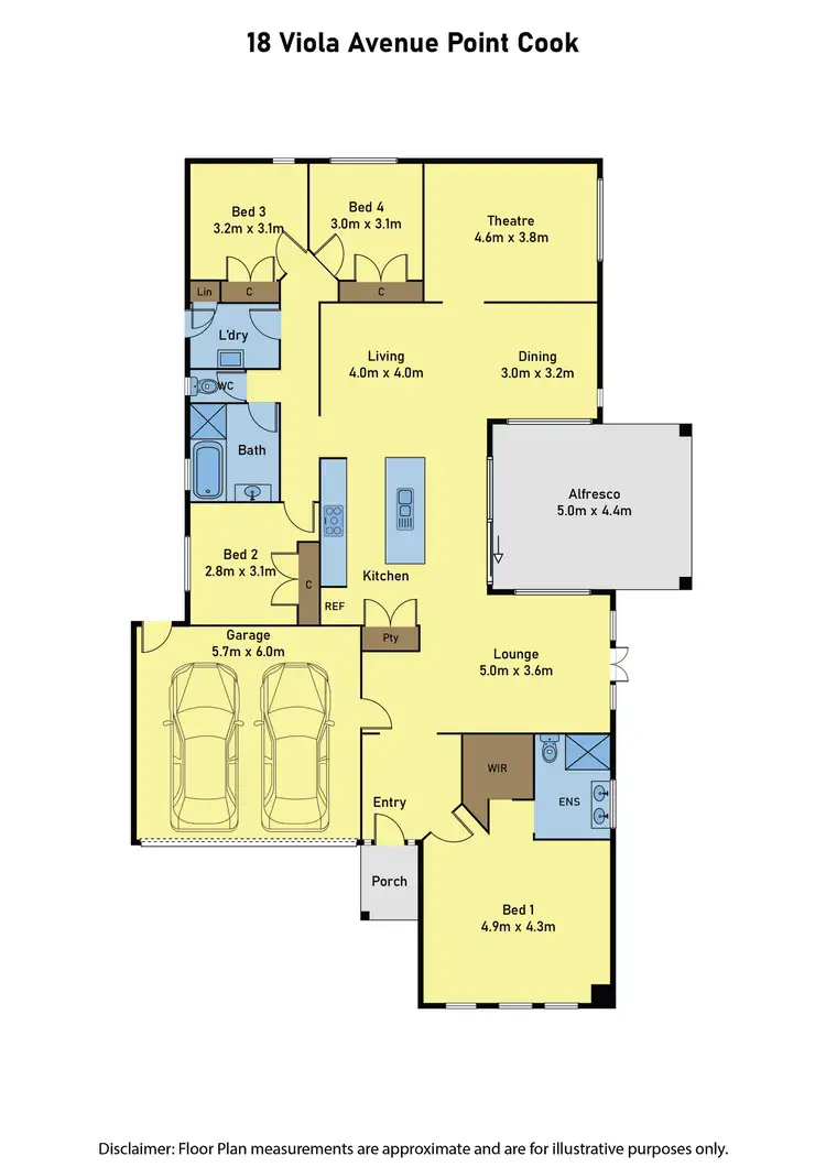 Floorplan of Homely house listing, 18 Viola Avenue, Point Cook VIC 3030