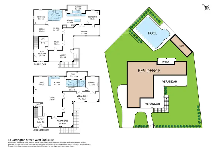 Floorplan of Homely house listing, 13 Carrington Street, West End QLD 4810