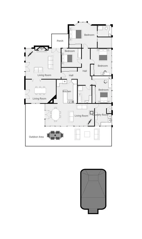 Floorplan of Homely house listing, 916 Irymple Avenue, Irymple VIC 3498
