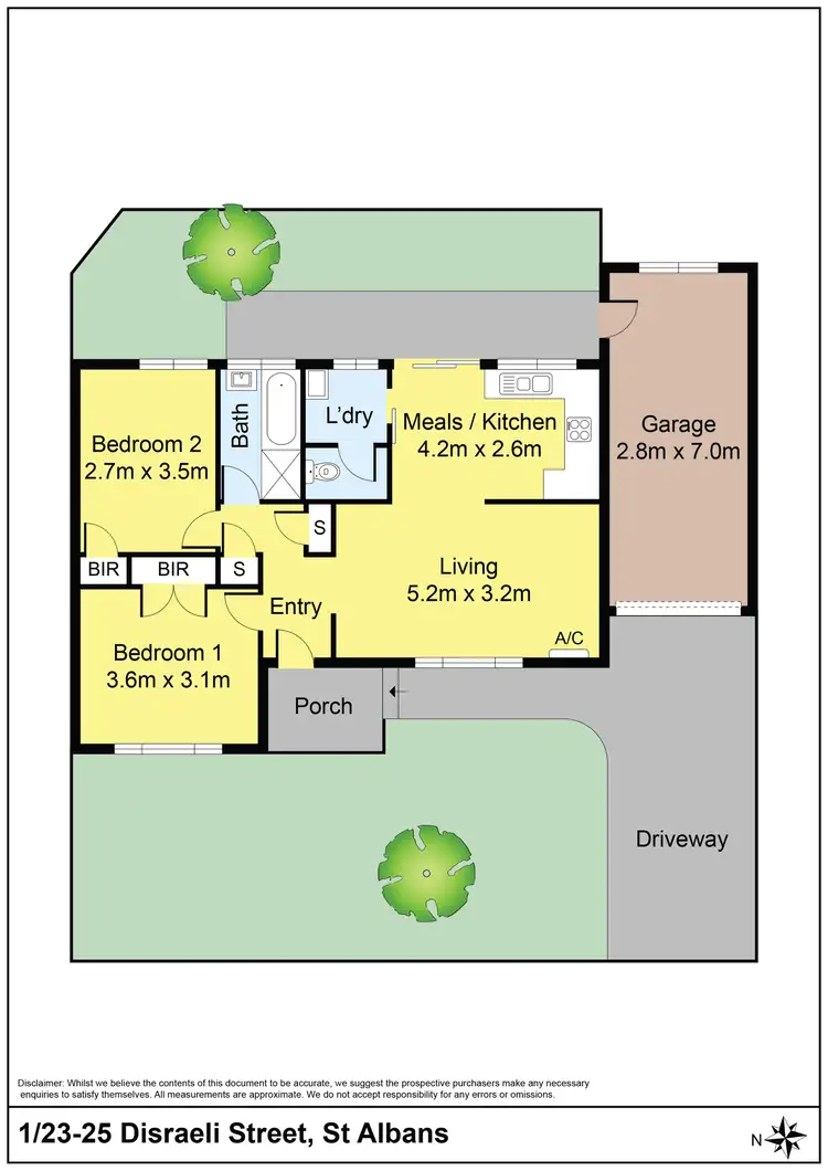 Floorplan of Homely unit listing, 1/23-25 Disraeli Street, St Albans VIC 3021