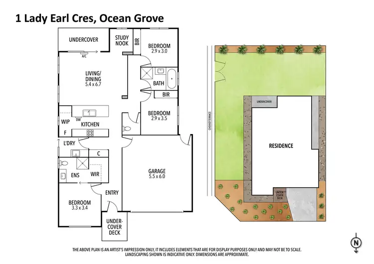 Floorplan of Homely house listing, 1 Lady Earl Crescent, Ocean Grove VIC 3226