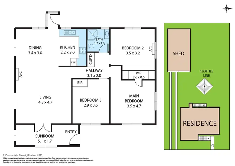 Floorplan of Homely house listing, 7 Cavendish Street, Pimlico QLD 4812