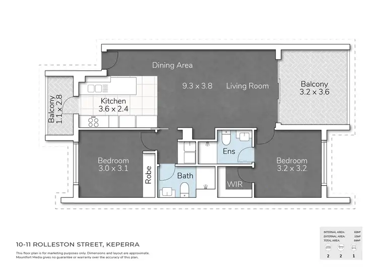 Floorplan of Homely unit listing, 10/11 Rolleston St, Keperra QLD 4054