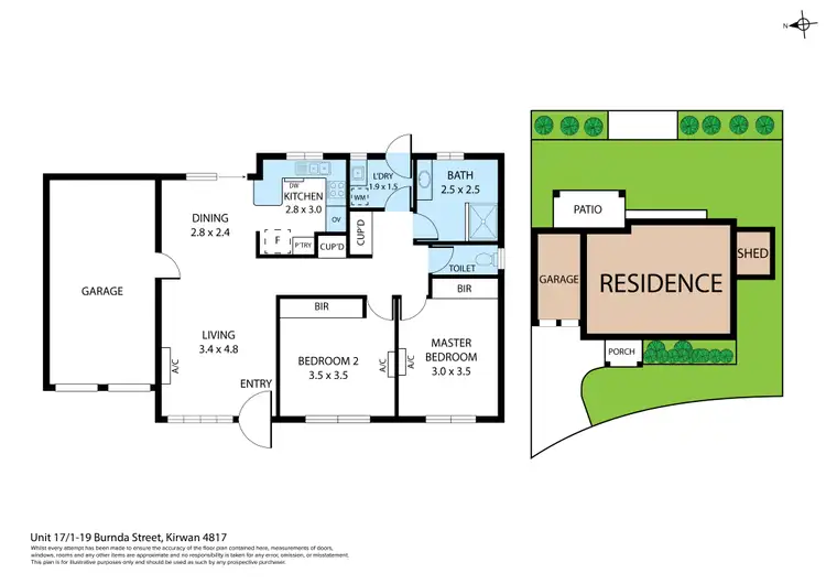 Floorplan of Homely unit listing, 17/1 Burnda Street, Kirwan QLD 4817