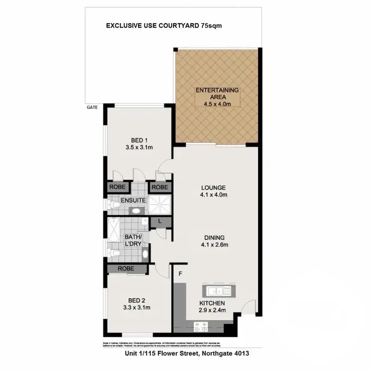 Floorplan of Homely unit listing, 1/155 Flower Street, Northgate QLD 4013