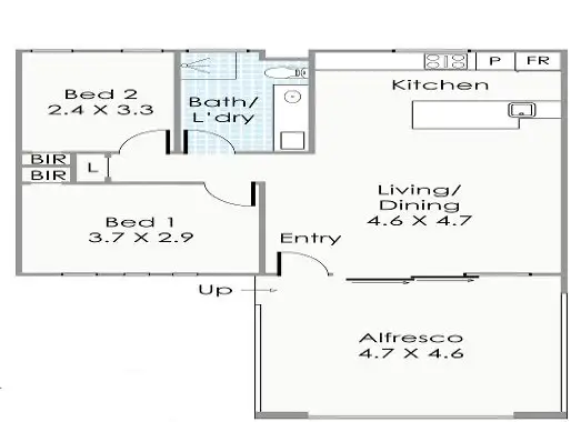 Floorplan of Homely unit listing, 6/159 Labouchere Road, Como WA 6152