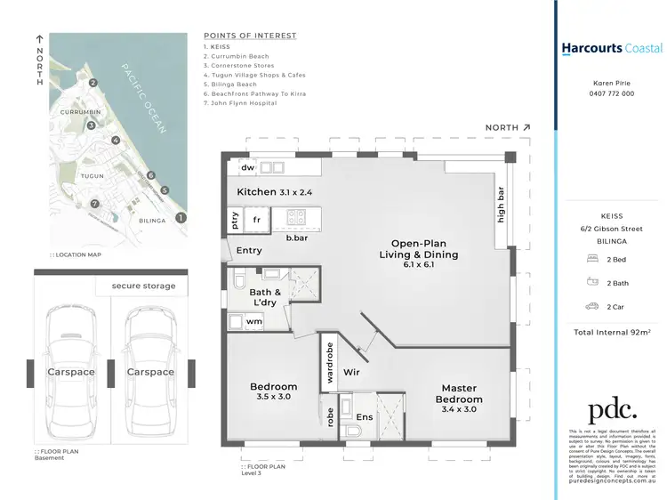 Floorplan of Homely apartment listing, 6/2 Gibson Street, Bilinga QLD 4225
