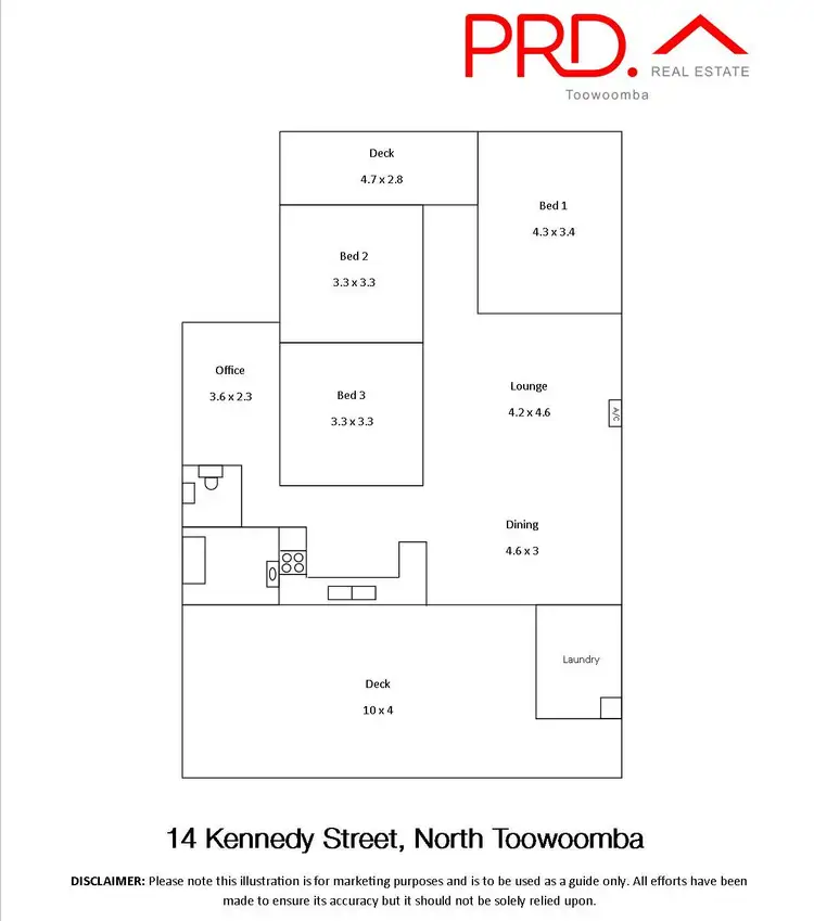 Floorplan of Homely house listing, 14 Kennedy Street, North Toowoomba QLD 4350