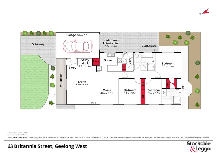 Floorplan of Homely townhouse listing, 63 Britannia Street, Geelong West VIC 3218