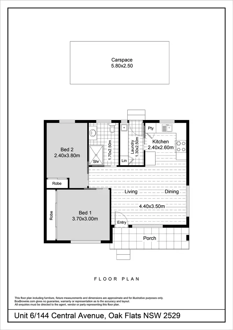 Floorplan of Homely villa listing, 6/144 Central Avenue, Oak Flats NSW 2529