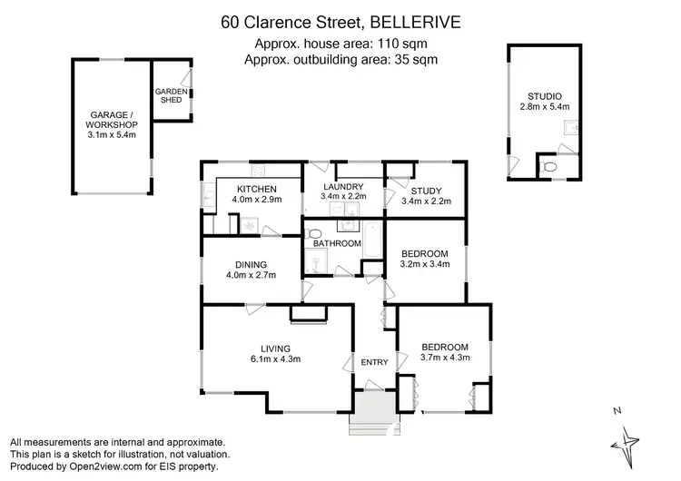 Floorplan of Homely house listing, 60 Clarence Street, Bellerive TAS 7018