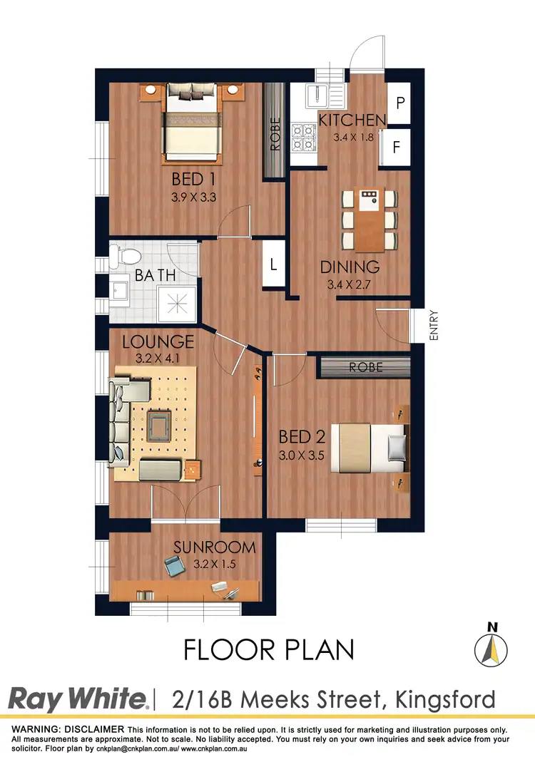 Floorplan of Homely apartment listing, 2/16B Meeks Street, Kingsford NSW 2032