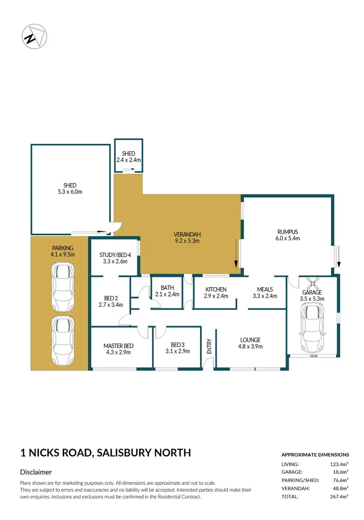 Floorplan of Homely house listing, 1 Nicks Road, Salisbury North SA 5108