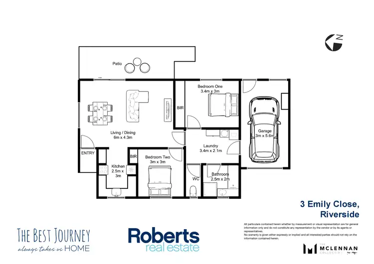 Floorplan of Homely villa listing, 3 Emily Close, Riverside TAS 7250