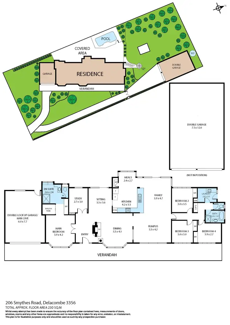 Floorplan of Homely house listing, 206 Smythes Road, Delacombe VIC 3356