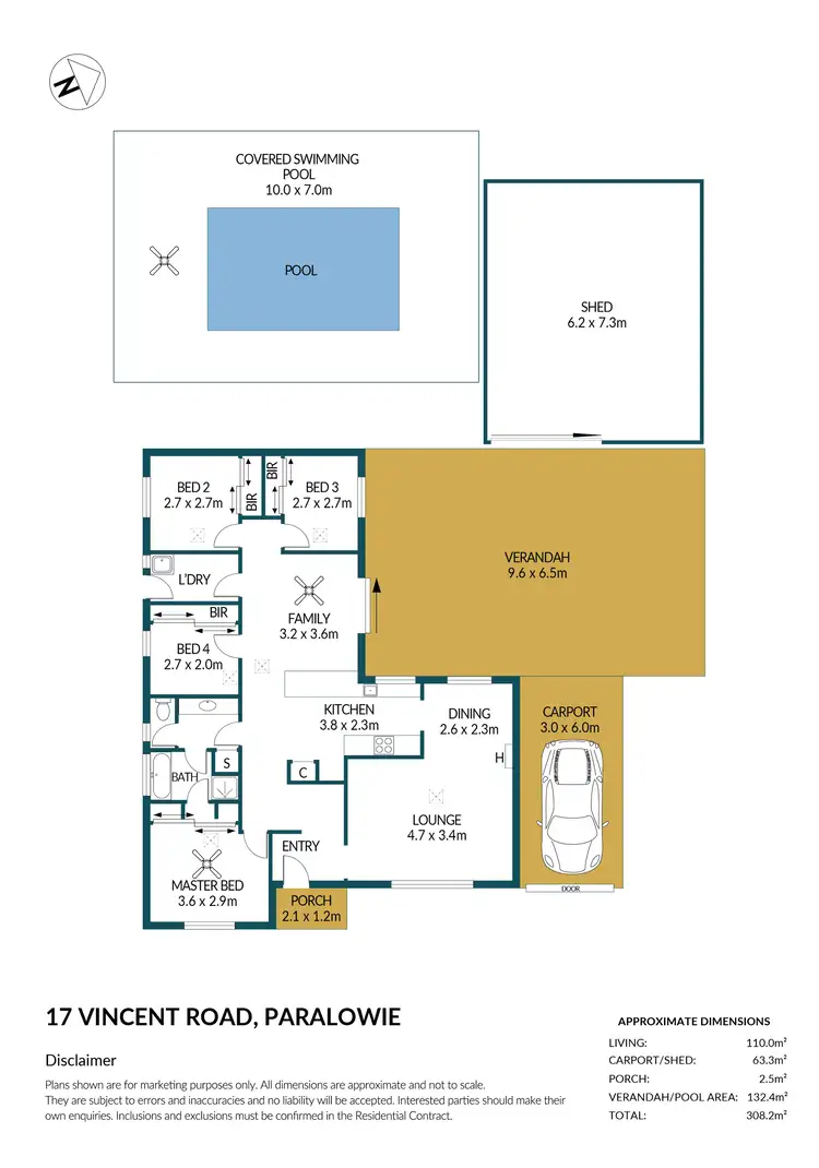 Floorplan of Homely house listing, 17 Vincent Road, Paralowie SA 5108