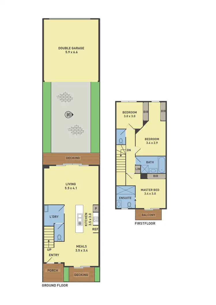 Floorplan of Homely townhouse listing, 6/8 Moresby Court, Craigieburn VIC 3064