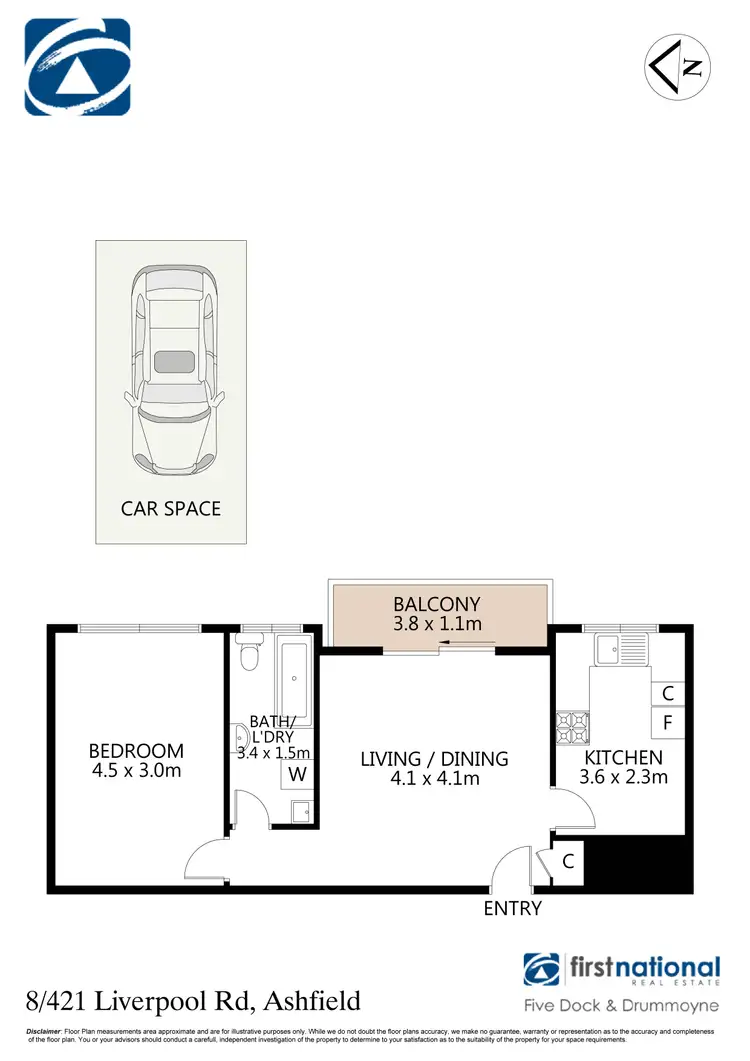 Floorplan of Homely unit listing, 8/421 Liverpool Road, Ashfield NSW 2131