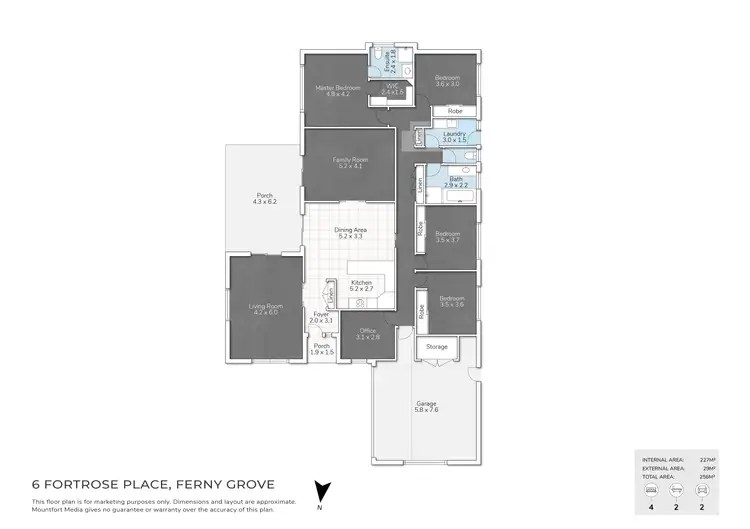 Floorplan of Homely house listing, 6 Fortrose Place, Ferny Grove QLD 4055