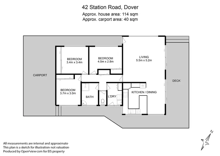 Floorplan of Homely house listing, 42 Station Road, Dover TAS 7117