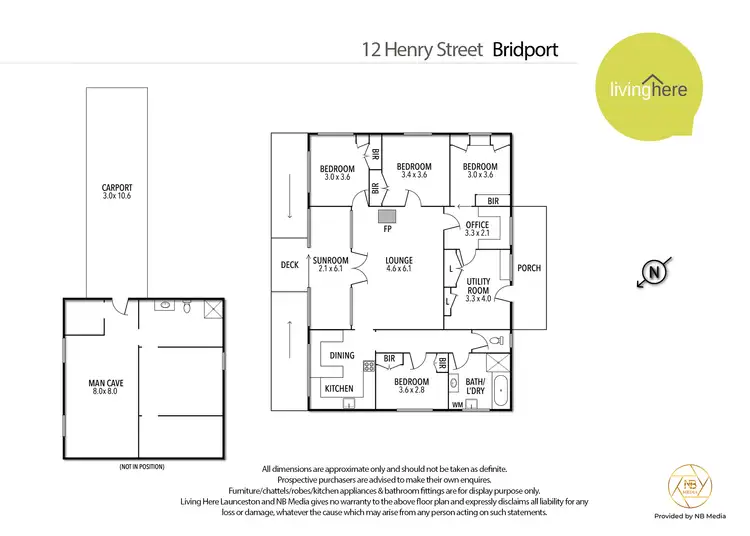 Floorplan of Homely house listing, 12 Henry Street, Bridport TAS 7262