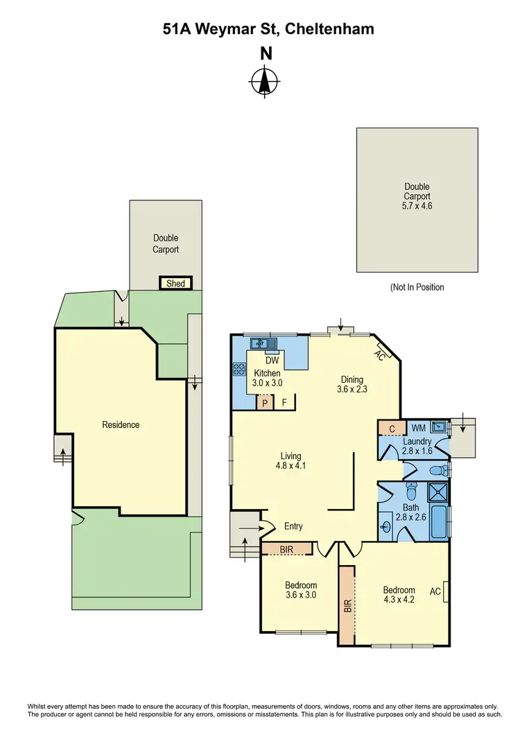 Floorplan of Homely townhouse listing, 51A Weymar Street, Cheltenham VIC 3192
