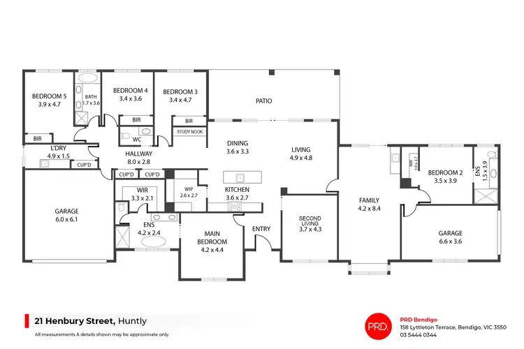 Floorplan of Homely house listing, 21 Henbury Street, Huntly VIC 3551