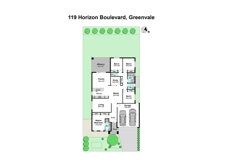 Floorplan of Homely house listing, 119 Horizon Boulevard, Greenvale VIC 3059